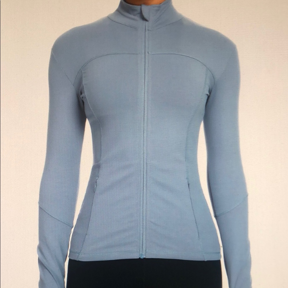 Light Blue Fitted Zip-Up Jacket - image 1